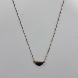 NWT  Black Onyx Gold Pendant Necklace